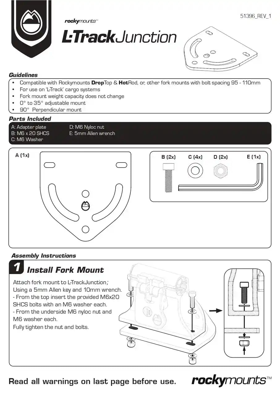 Airlineschienen Adapter für DropTop